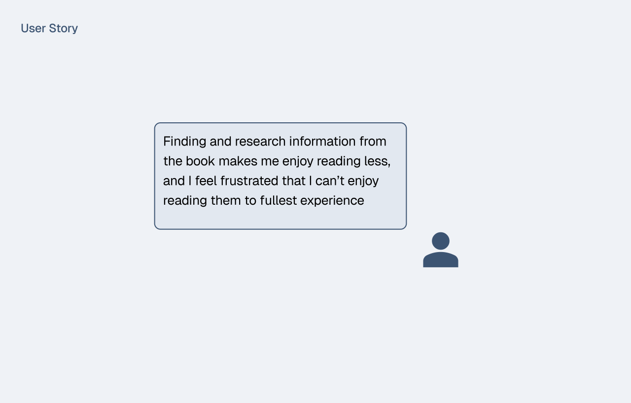 “Finding and research information from the book makes me enjoy reading less, and I feel frustrated that I can’t enjoy reading them to fullest experience”